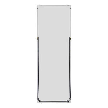 64" Silver Metal Freestanding and Wall Mount Accent Mirror