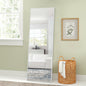 64" Silver Metal Freestanding and Wall Mount Accent Mirror