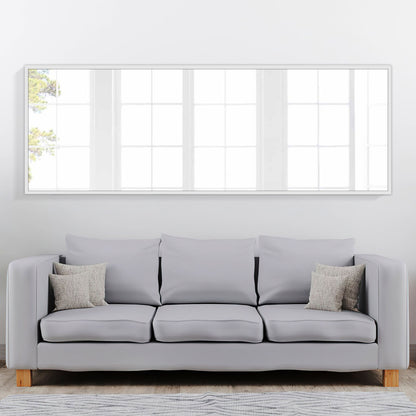 64" Silver Metal Freestanding and Wall Mount Accent Mirror