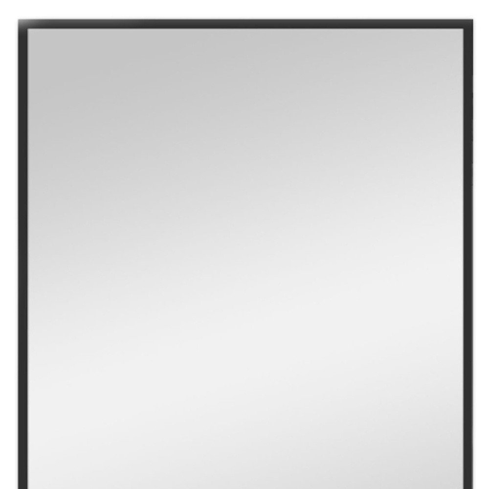 Espejo decorativo con marco de metal negro de 38"