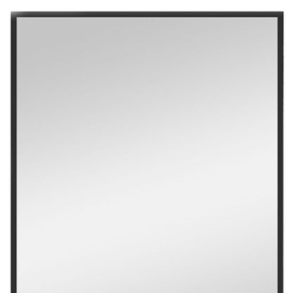 Espejo decorativo con marco de metal negro de 38"