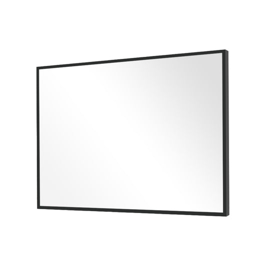 Espejo decorativo con marco de metal negro de 38"