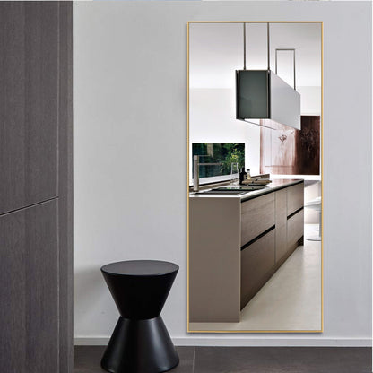 Espejo decorativo de metal dorado de 47"