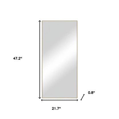 Espejo decorativo de metal dorado de 47"