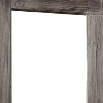 Espejo de pared de madera maciza marrón oscuro de 58" con acento independiente