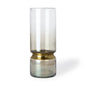 13" Gold Abstract Cylinder Metal Table Vase