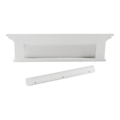 Perchero clásico de madera blanca de 28" con cuatro ganchos para colgar