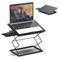 Black Compact Folding Laptop Desk or Laptop Stand with Mousepad