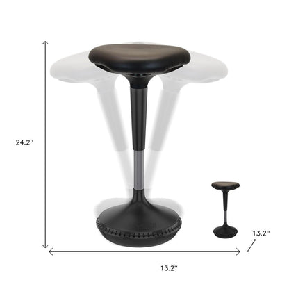 Black Adjustable Height Swivel Office Chair