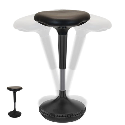 Black Adjustable Height Swivel Office Chair