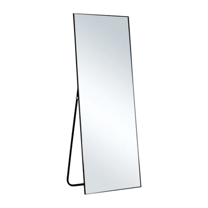 71" Black Metal Freestanding and Wall Mount Accent Mirror