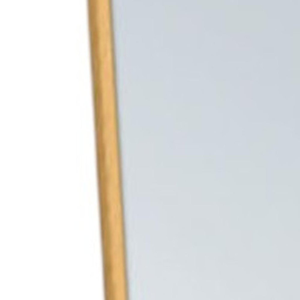 64" Sleek Gold Frame Full Length Mirror