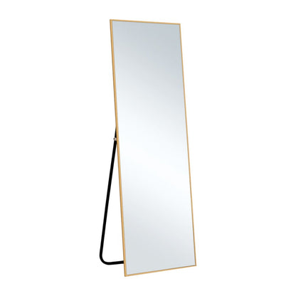 64" Sleek Gold Frame Full Length Mirror