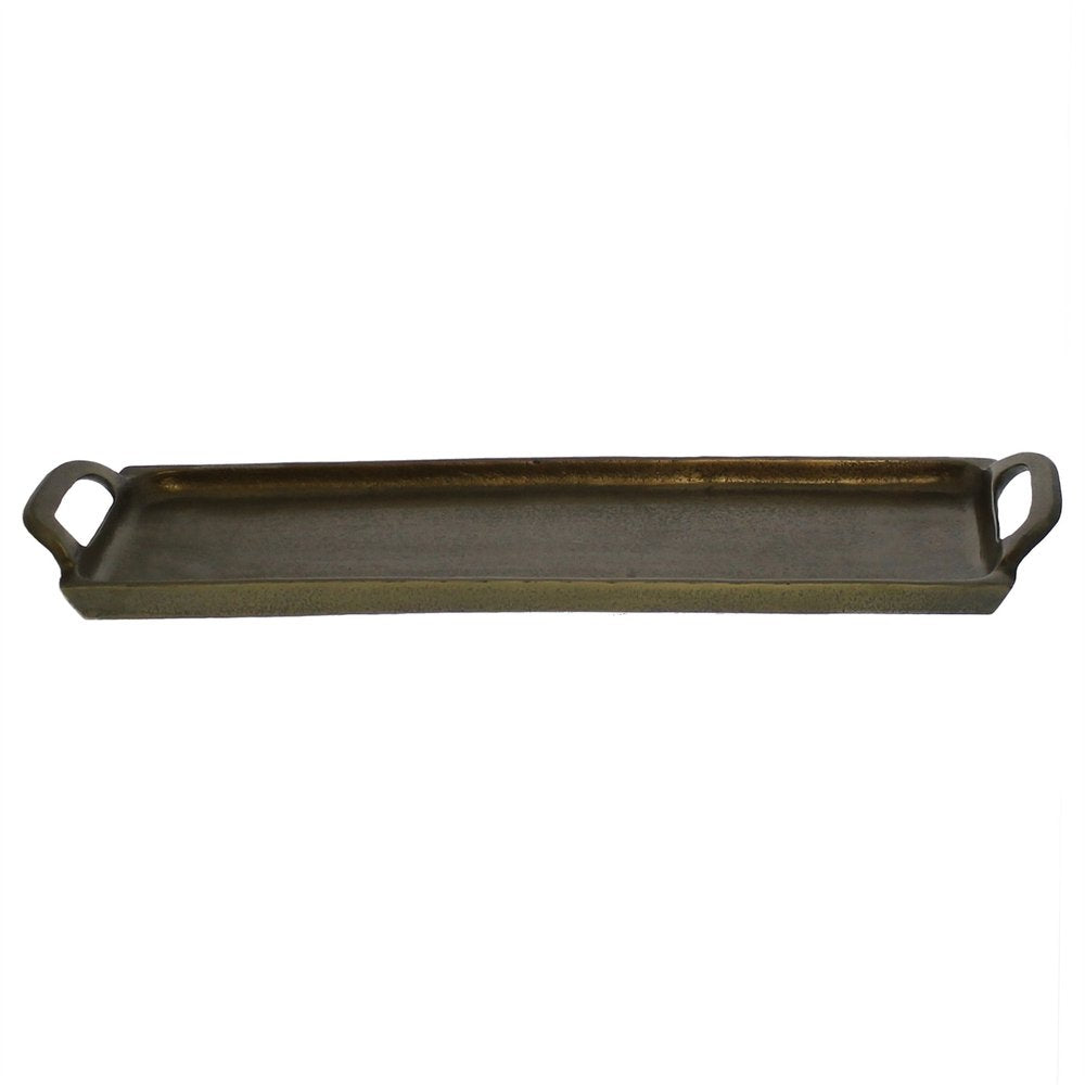 Bandeja para tocador de hierro fundido en bronce antiguo de 21" con asas