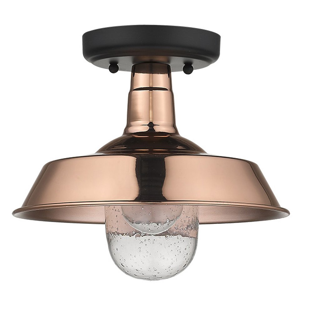 Lámpara colgante ajustable de placa poco profunda de cobre brillante