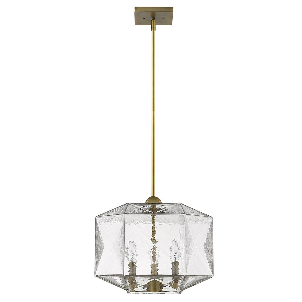 Lámpara colgante de latón de 3 luces Loft
