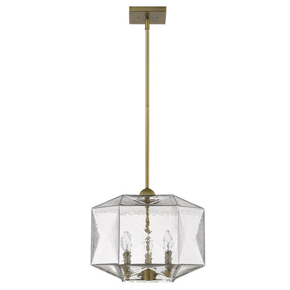 Lámpara colgante de latón de 3 luces Loft