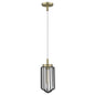 Gold and Black Metal Cage Pendant Hanging Light