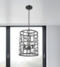 Lámpara colgante convertible Amoret de 3 luces en negro mate