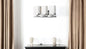 Three Light Silver Frosted Glass Wall Sconce