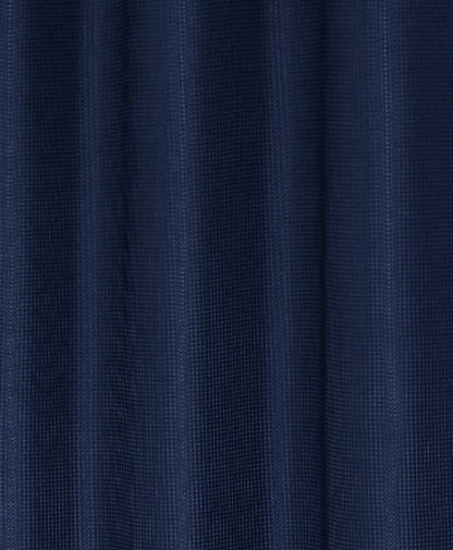 Cortina de ducha de lujo con tejido gofre azul marino