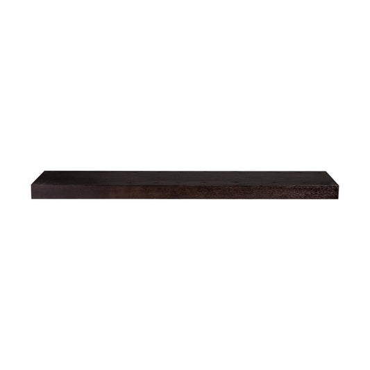 Estante flotante de madera color espresso de 43" para montar en la pared