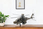 Escultura de mesa de avión modelo de metal verde de 5" pintada a mano