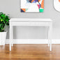 43" White Solid Wood Writing Desk With Two Drawers
