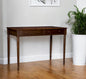 43" Brown Solid Wood Writing Desk With Two Drawers