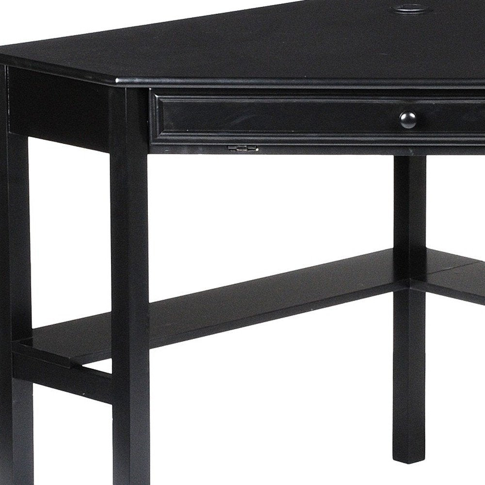 Black Corner Computer Desk