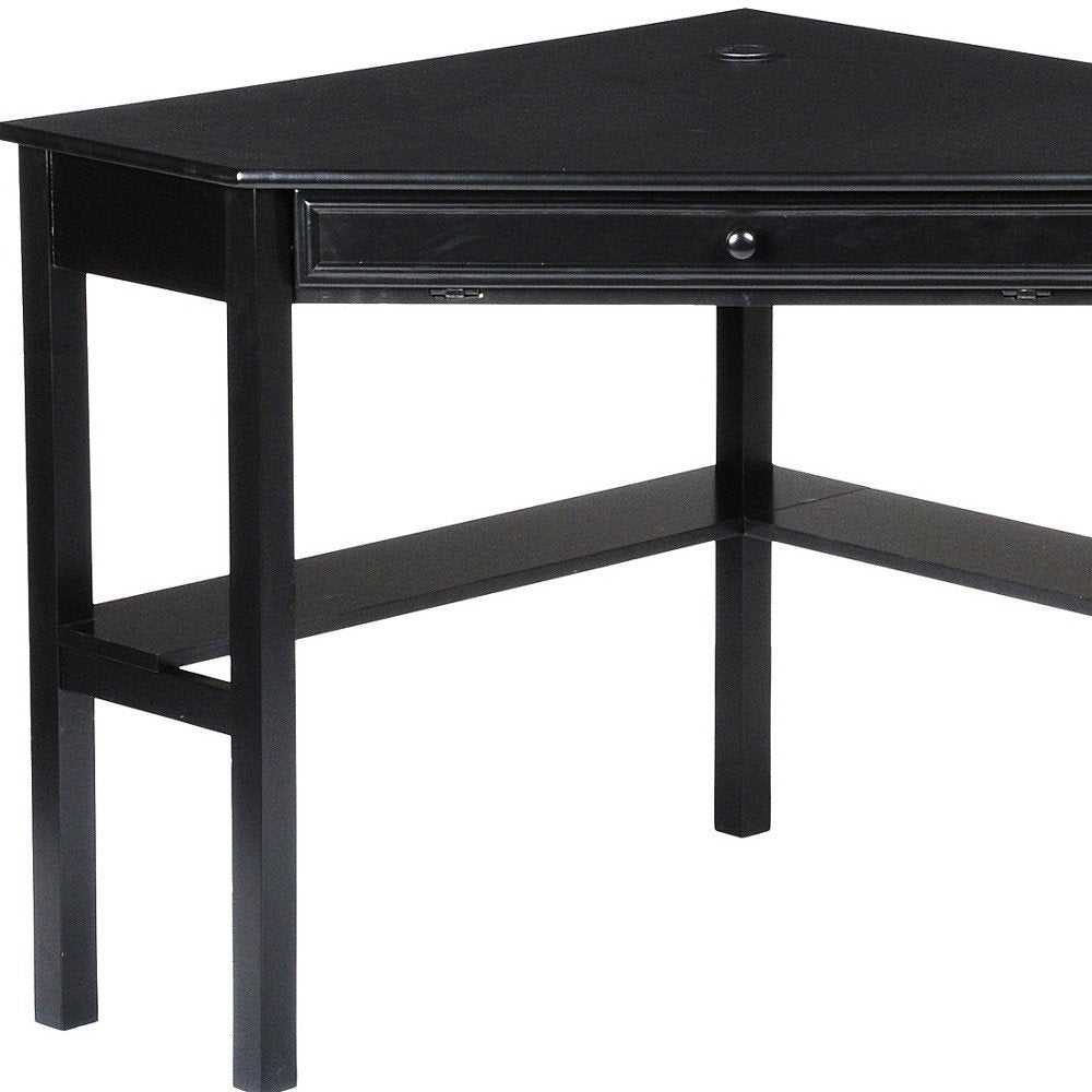 Black Corner Computer Desk