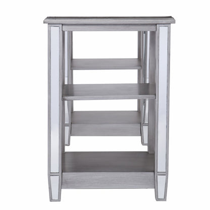 50" Silver Mirrored Writing Desk