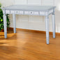 47" Silver Mirrored Writing Desk With Two Drawers