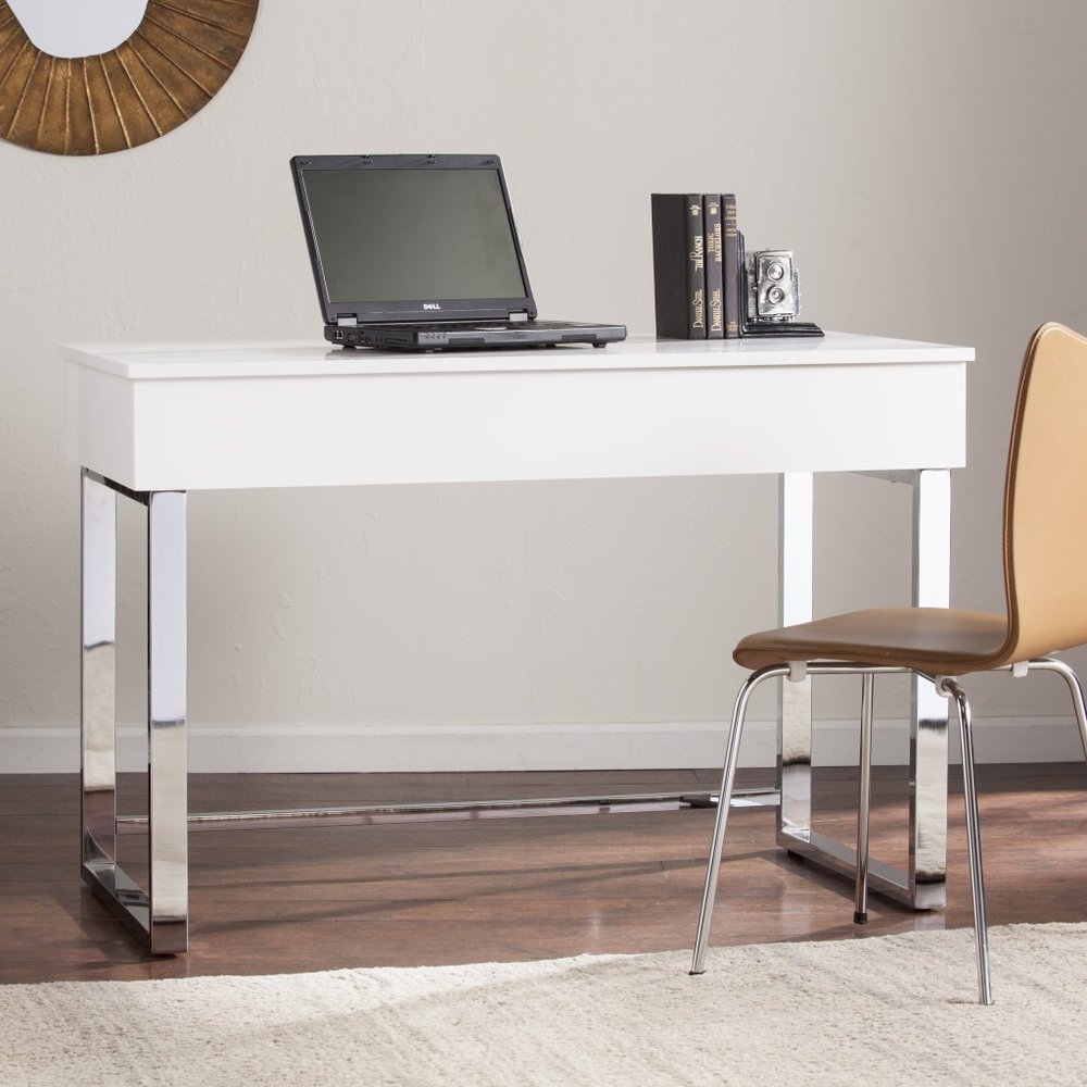 48" Adjustable White Standing Desk Converter