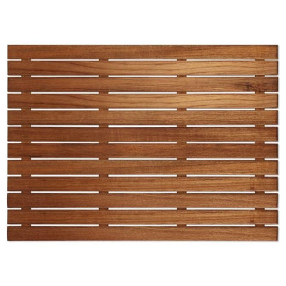 Alfombra de baño de teca premium de 25"