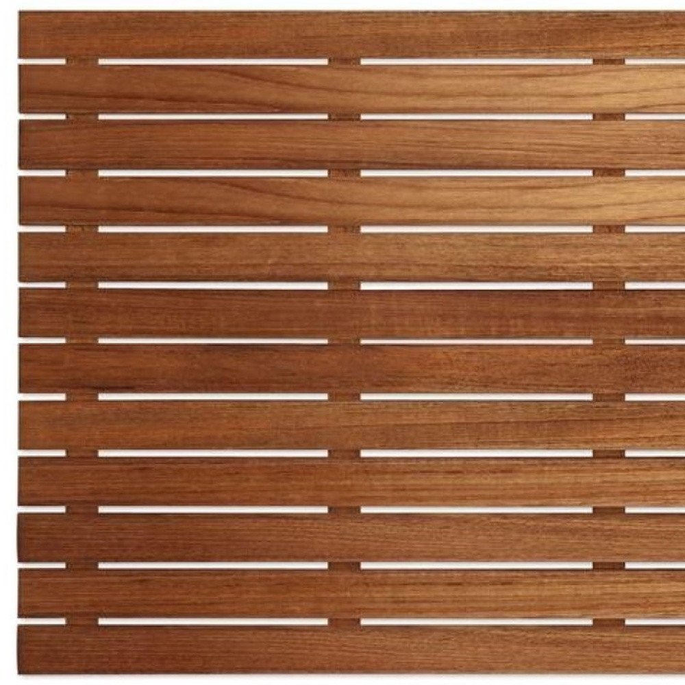 Alfombra de baño de teca premium de 25"