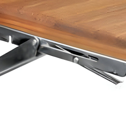 Banco de ducha de teca premium marrón de 30" para montaje en pared