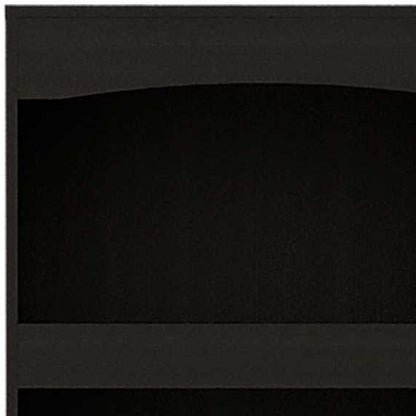 Librería de tres niveles de madera gris claro de 71" con dos puertas