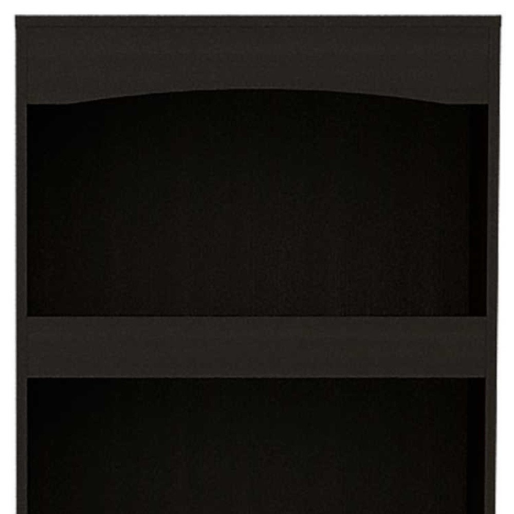 Librería de tres niveles de madera gris claro de 71" con dos puertas