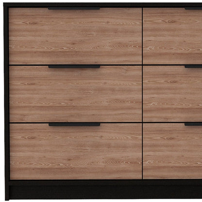 42" Brown and White Four Drawer Dresser