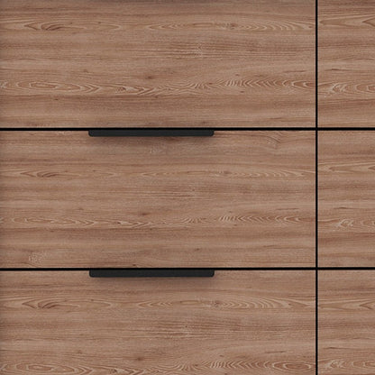 42" Brown and White Four Drawer Dresser