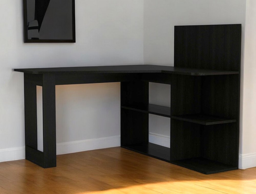 Escritorio de computadora en forma de L de 47" en color negro