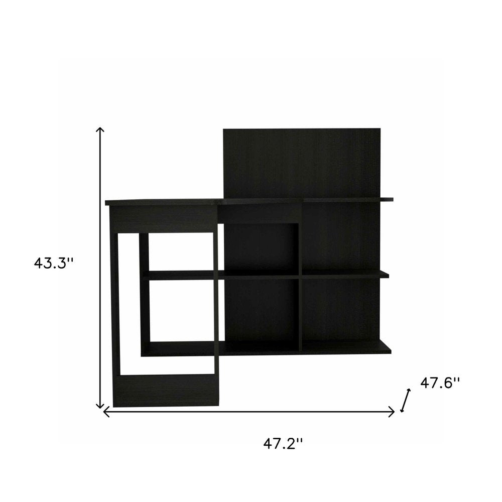 Escritorio de computadora en forma de L de 47" en color negro
