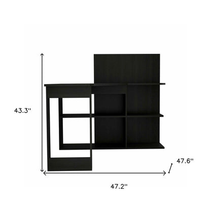 Escritorio de computadora en forma de L de 47" en color negro