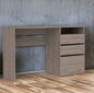 47" Light Gray Computer Desk With Three Drawers