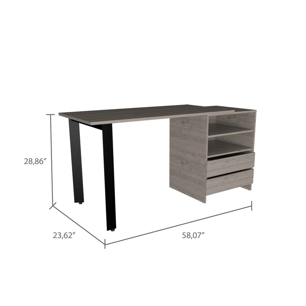 Escritorio para computadora gris claro de 58"