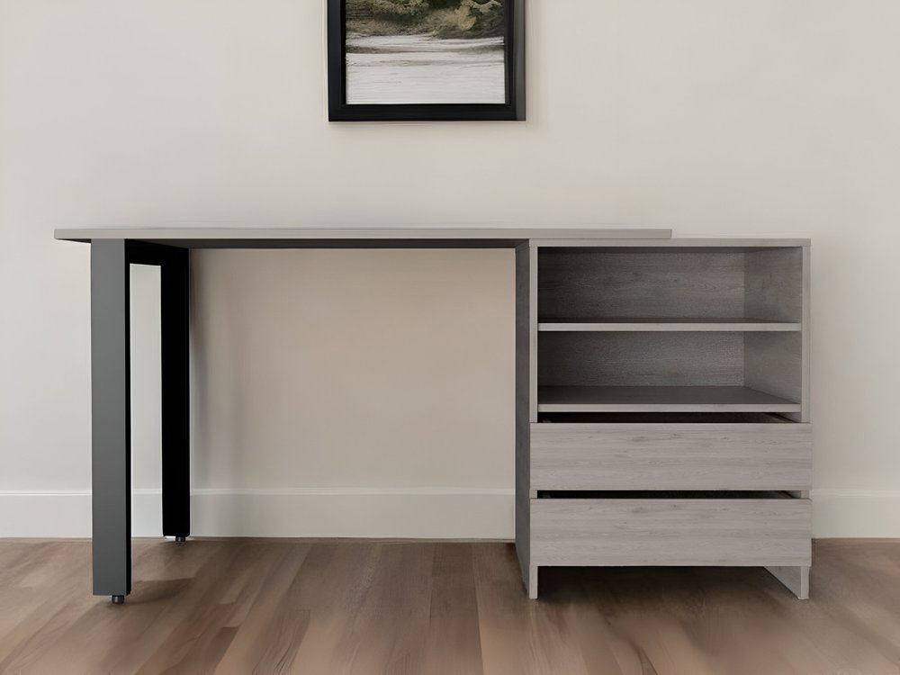 Escritorio para computadora gris claro de 58"