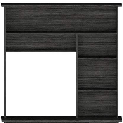 Escritorio de computadora gris de 43" con armario