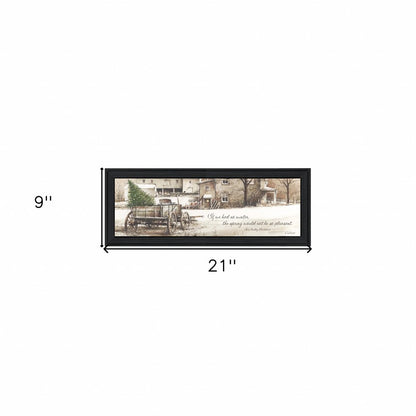 Winter Black Framed Print Wall Art