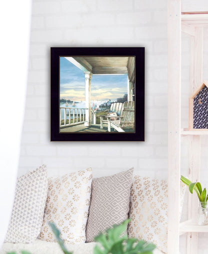 Waiting on Sunset 2 Black Framed Print Wall Art